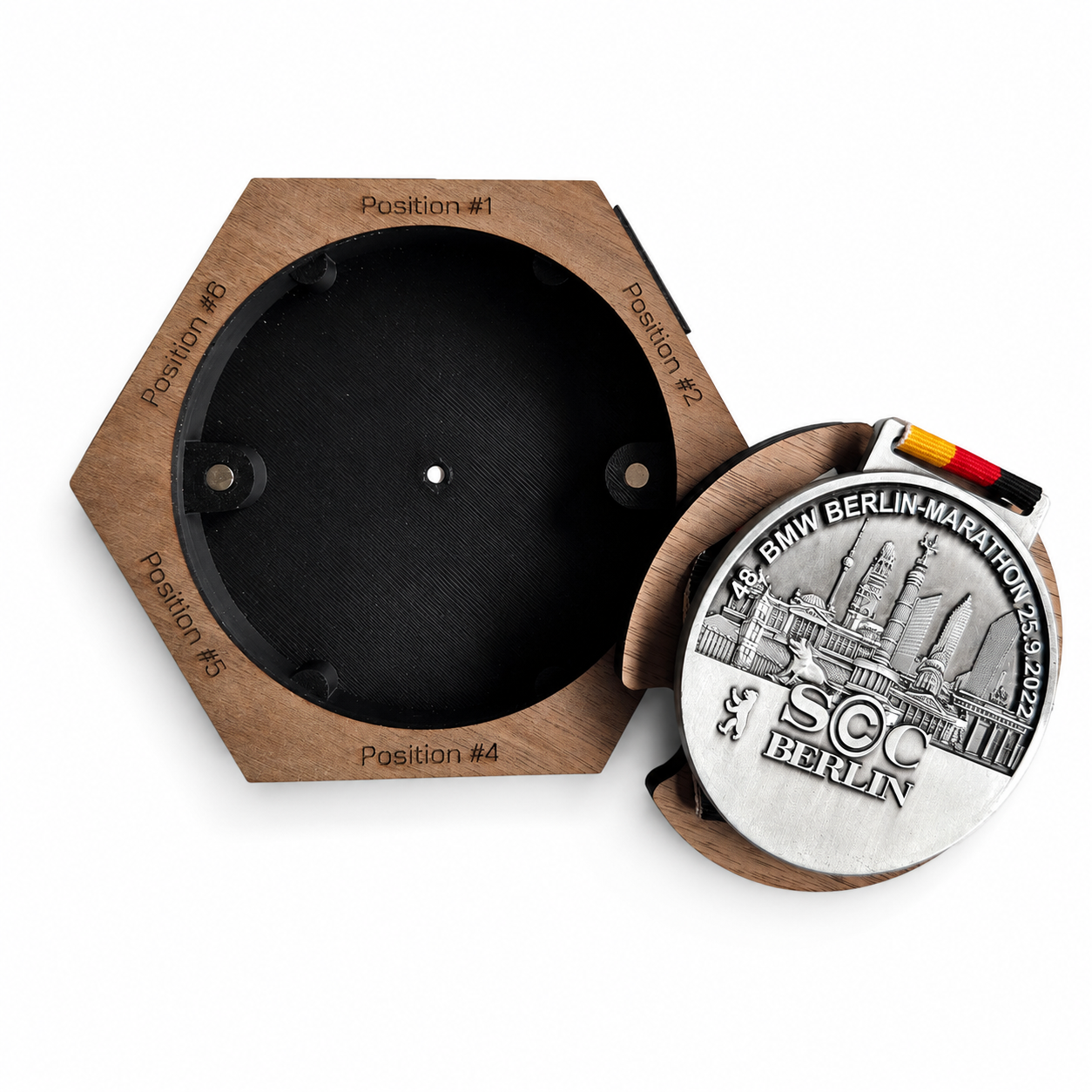 Medaillenhalter Walnuss
